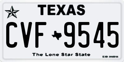 TX license plate CVF9545