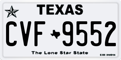 TX license plate CVF9552
