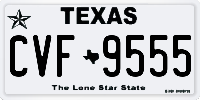 TX license plate CVF9555