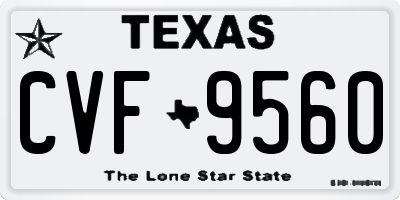 TX license plate CVF9560