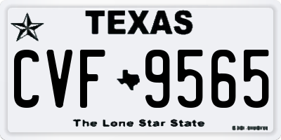 TX license plate CVF9565