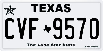 TX license plate CVF9570