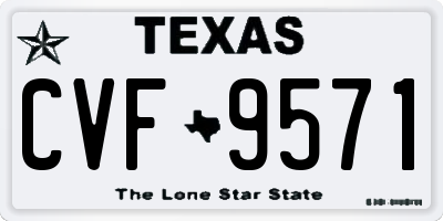 TX license plate CVF9571