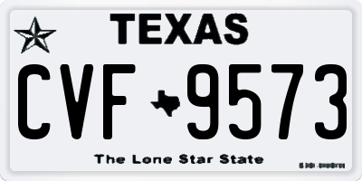 TX license plate CVF9573