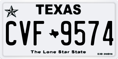 TX license plate CVF9574