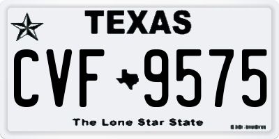 TX license plate CVF9575