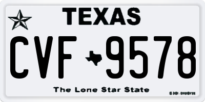 TX license plate CVF9578