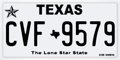 TX license plate CVF9579