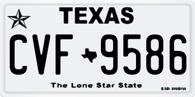 TX license plate CVF9586