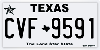 TX license plate CVF9591