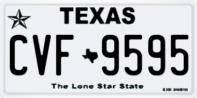 TX license plate CVF9595