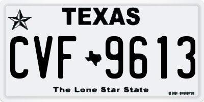 TX license plate CVF9613
