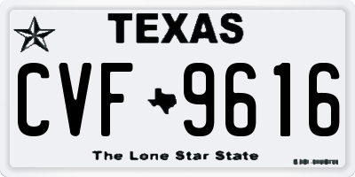 TX license plate CVF9616