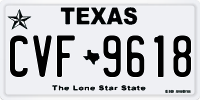 TX license plate CVF9618