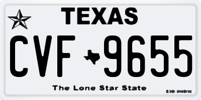 TX license plate CVF9655