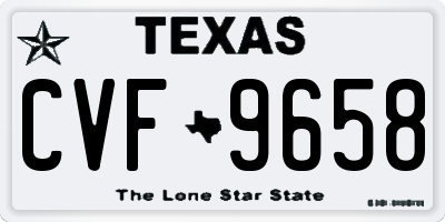 TX license plate CVF9658