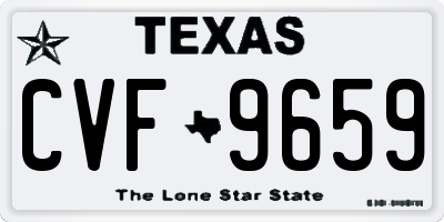 TX license plate CVF9659