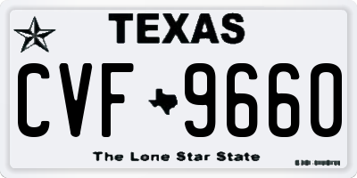 TX license plate CVF9660