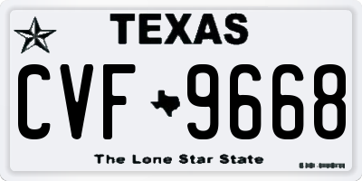 TX license plate CVF9668