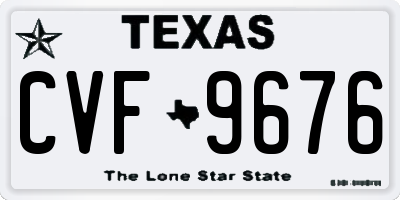 TX license plate CVF9676