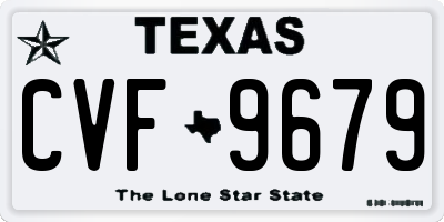 TX license plate CVF9679