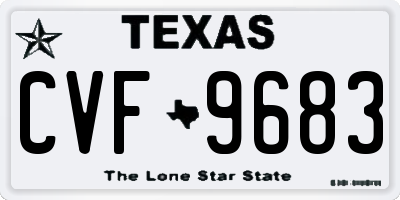 TX license plate CVF9683