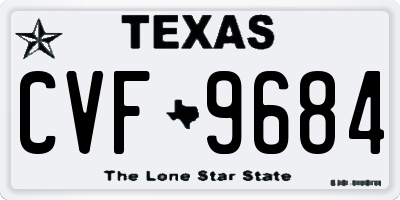 TX license plate CVF9684