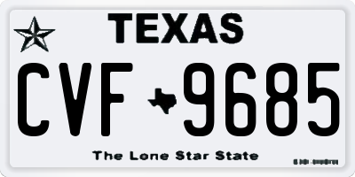 TX license plate CVF9685
