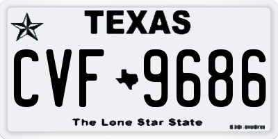 TX license plate CVF9686
