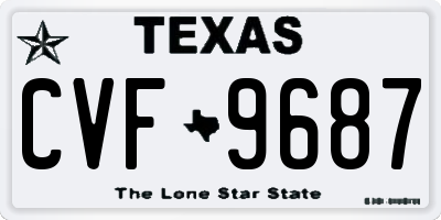 TX license plate CVF9687