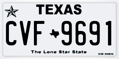 TX license plate CVF9691