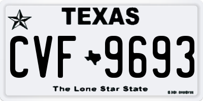 TX license plate CVF9693