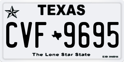 TX license plate CVF9695