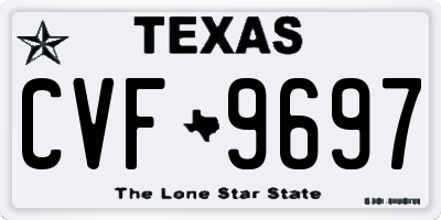 TX license plate CVF9697