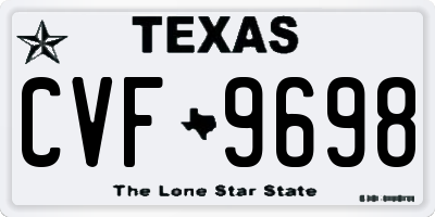 TX license plate CVF9698