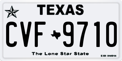 TX license plate CVF9710
