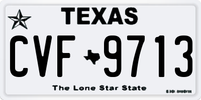 TX license plate CVF9713