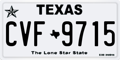 TX license plate CVF9715