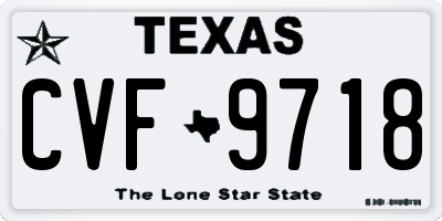TX license plate CVF9718