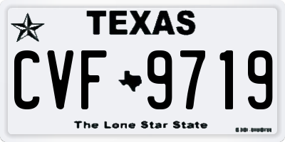 TX license plate CVF9719