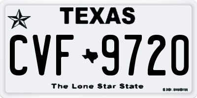 TX license plate CVF9720