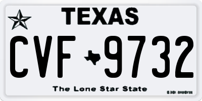 TX license plate CVF9732
