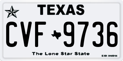 TX license plate CVF9736