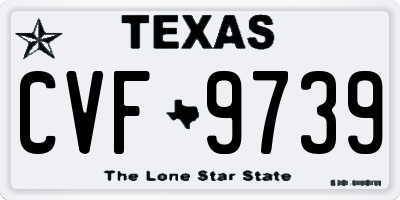 TX license plate CVF9739