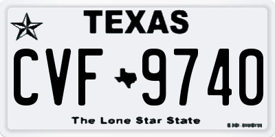TX license plate CVF9740