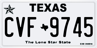 TX license plate CVF9745