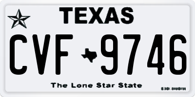 TX license plate CVF9746