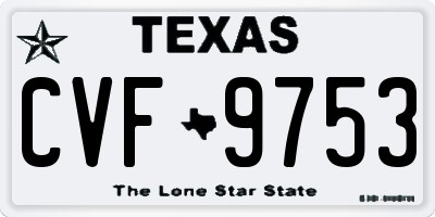 TX license plate CVF9753