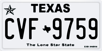 TX license plate CVF9759