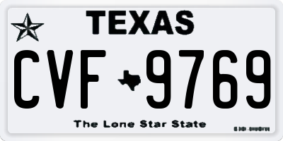 TX license plate CVF9769